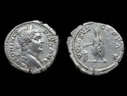 Caracalla, Denarius, Emperor Sacrificing reverse, Scarce, Sold!